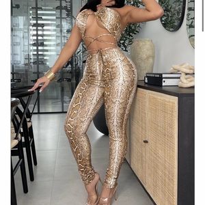 Brand New Sexy Snakeskin Jumpsuit